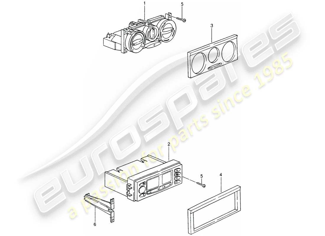 Porsche Boxster 986 (1998) CONTROL SWITCH Parts Diagram