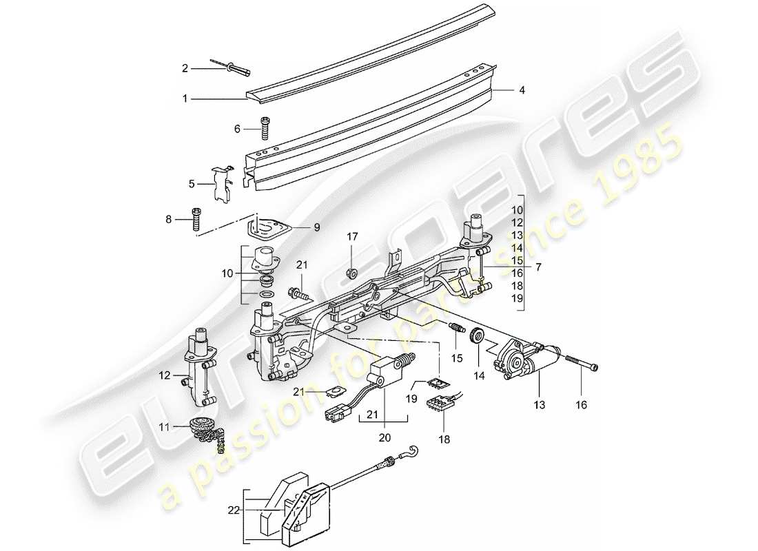 Porsche Boxster 986 (2003) REAR SPOILER Parts Diagram