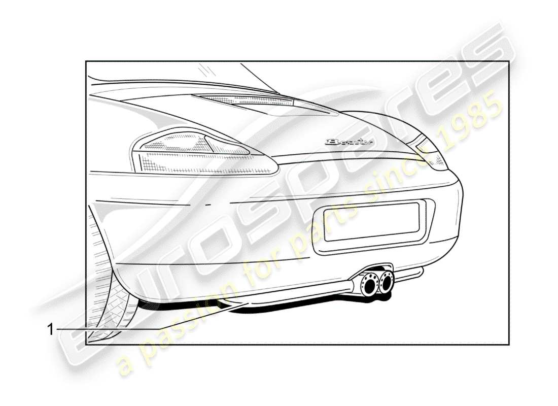 Porsche Boxster 986 (2004) EXHAUST SYSTEM - SPORT VERSION - D - MJ 1997>> - MJ 2005 Part Diagram