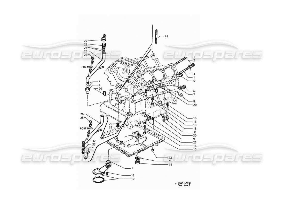 Maserati QTP. 3.2 V8 (1999) fastenings and block accessories Part Diagram