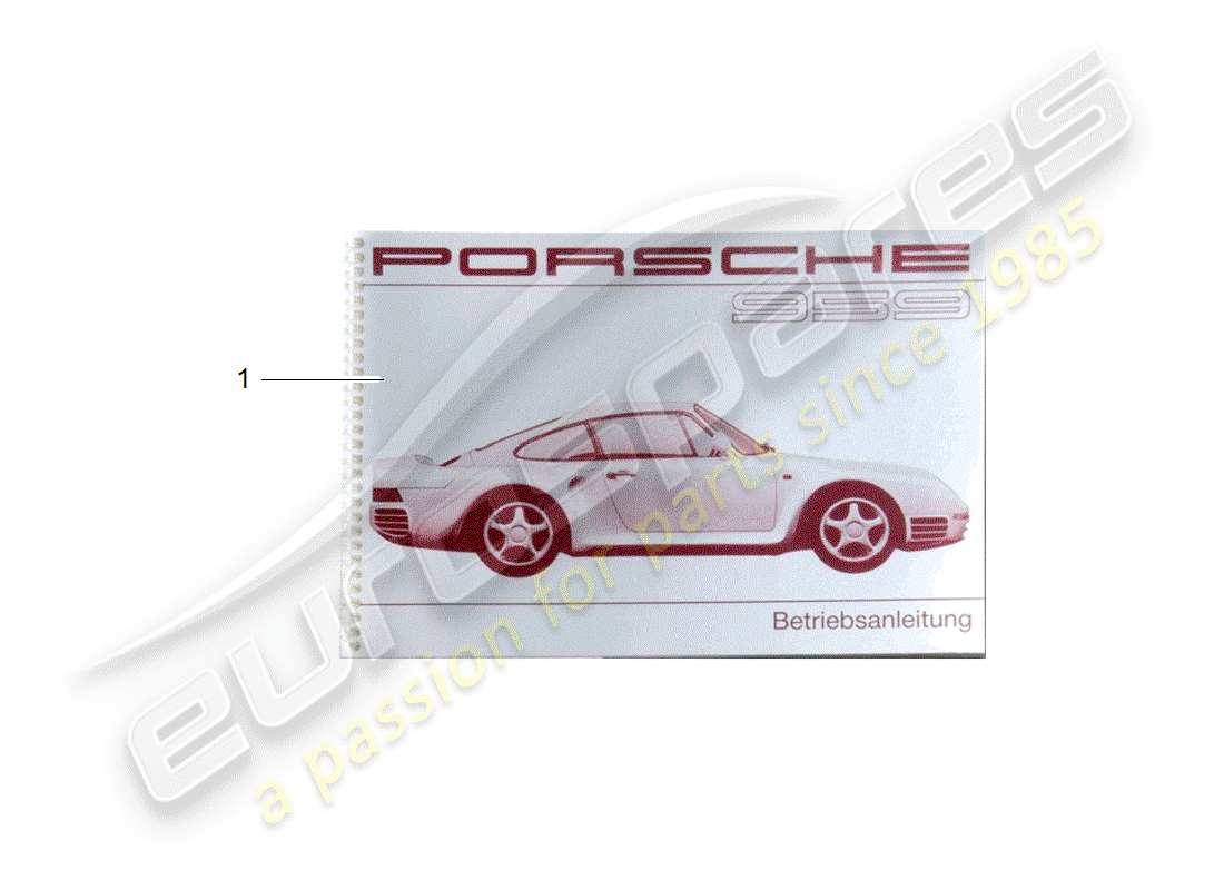 Porsche After Sales lit. (1960) INSTRUCTION MANUAL Part Diagram