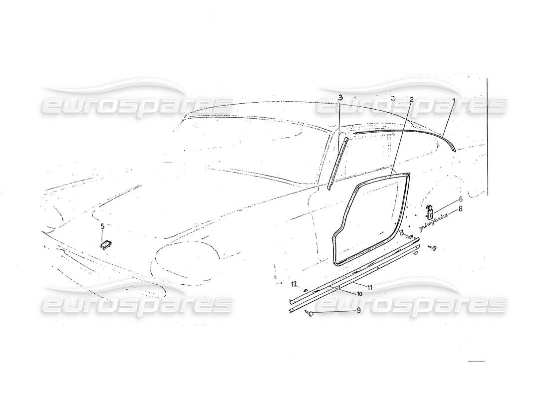 Ferrari 330 GT 2+2 (Coachwork) Inner Frames (edition 2) Part Diagram