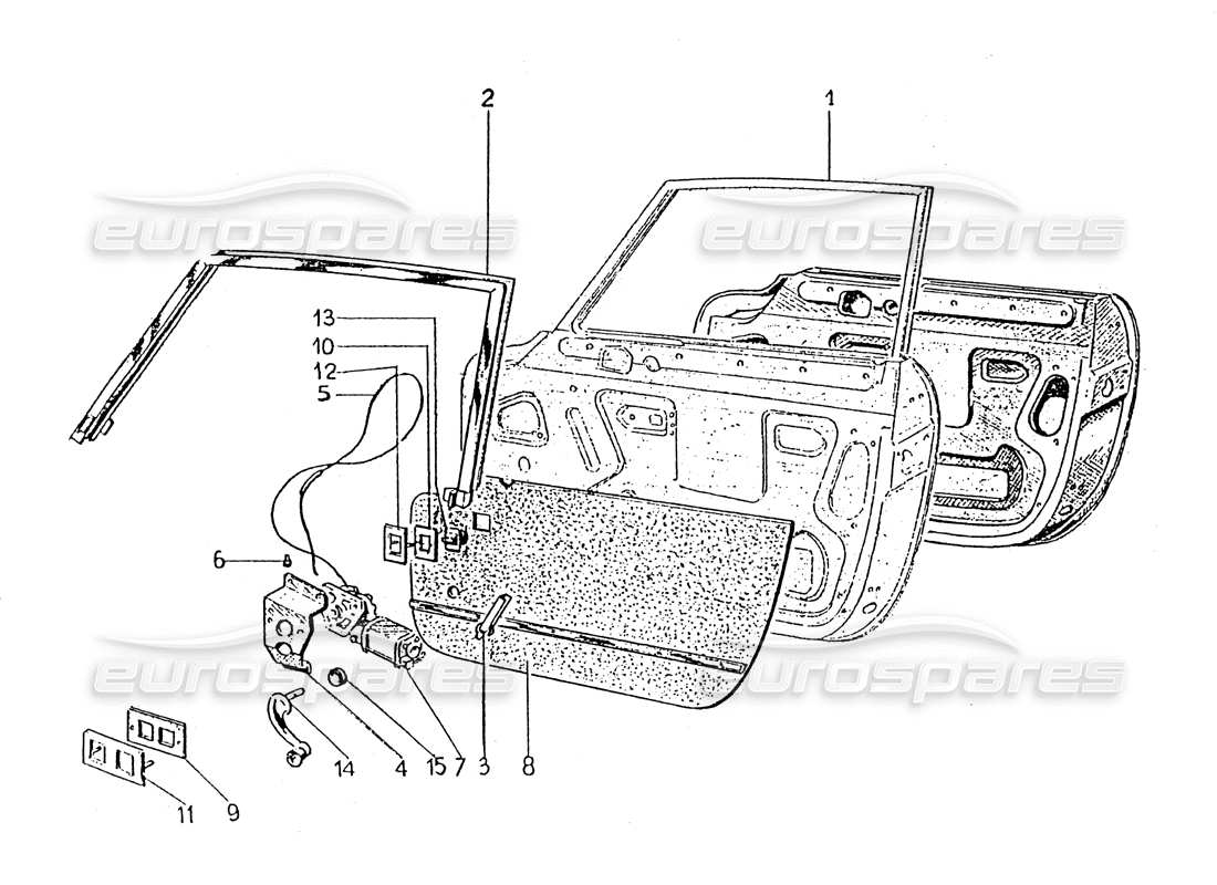Ferrari 330 GT 2+2 (Coachwork) Door - Electric Glass Motor (edition 1 + 2) Part Diagram