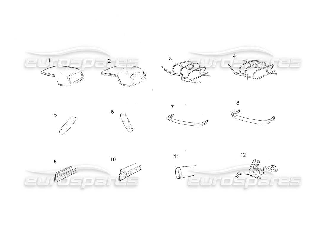 Ferrari 250 GT (Coachwork) Cabriolet Hood Part Diagram