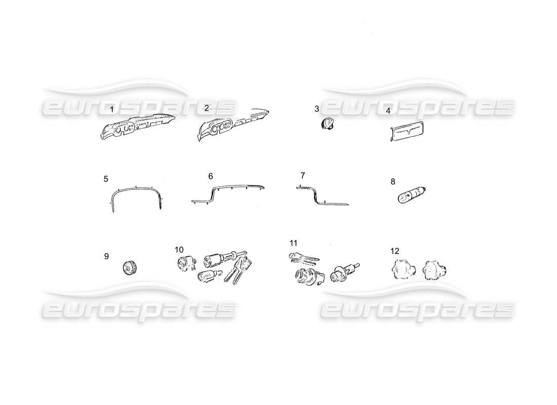 Ferrari 250 GT (Coachwork) DASHBOARD TRIM Part Diagram