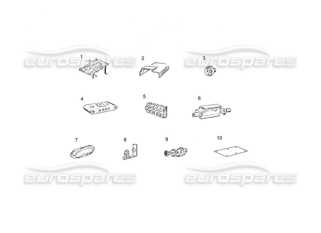 Ferrari 250 GT (Coachwork) General Electrics Part Diagram