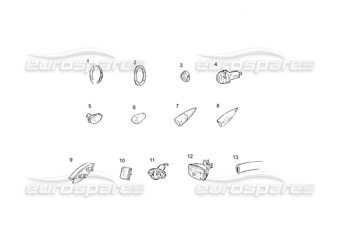 Ferrari 250 GT (Coachwork) Lights Part Diagram