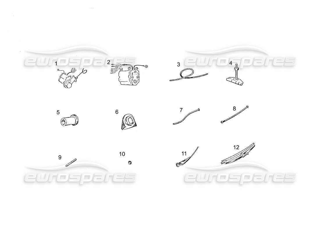 Ferrari 250 GT (Coachwork) Wipers Part Diagram