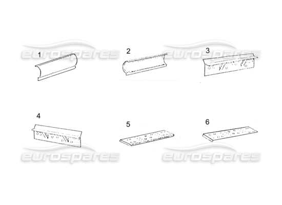a part diagram from the Ferrari 250 GT (Coachwork) parts catalogue