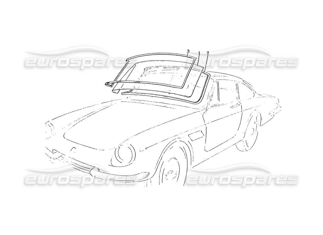 Ferrari 330 GTC / 365 GTC (Coachwork) FRONT SCREEN Part Diagram