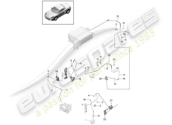 a part diagram from the Porsche 718 Boxster (2017) parts catalogue