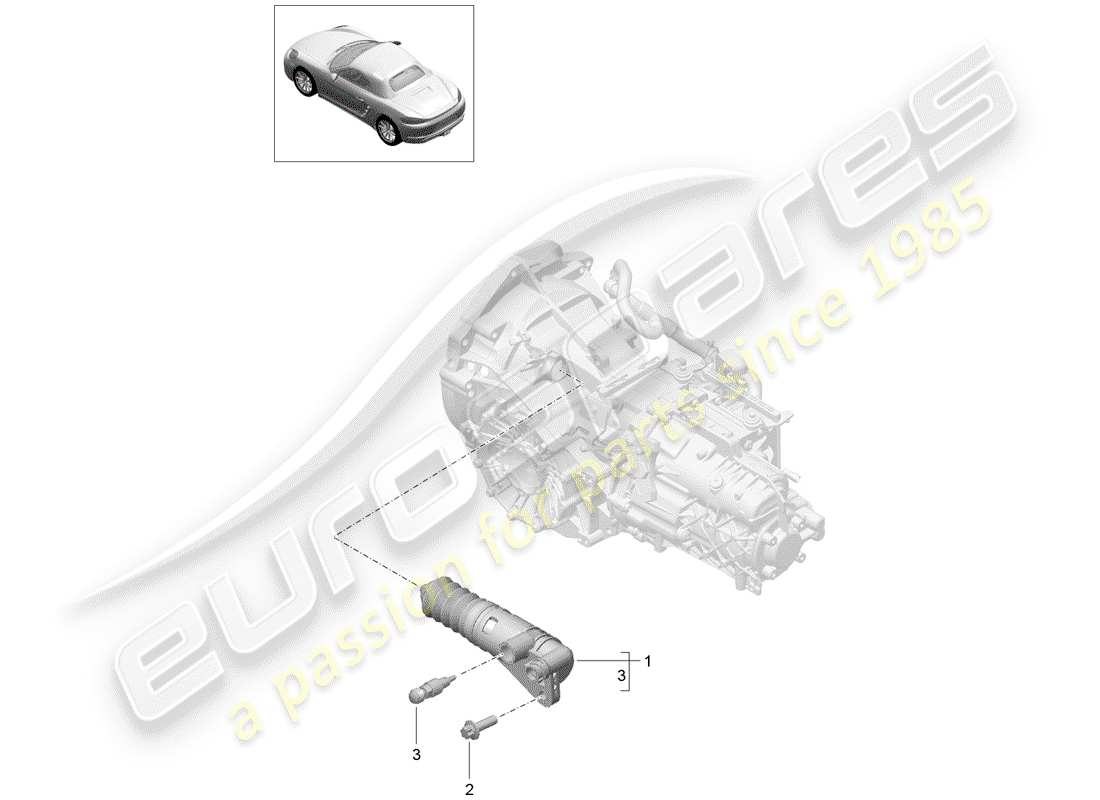 Porsche 718 Boxster (2018) CLUTCH SLAVE CYLINDER Part Diagram