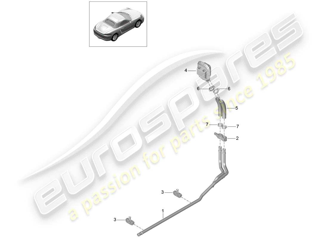 Porsche 718 Boxster (2018) HEATER Part Diagram