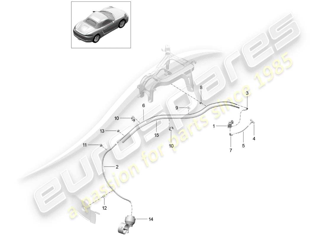 Porsche 718 Boxster (2019) Exhaust System Part Diagram
