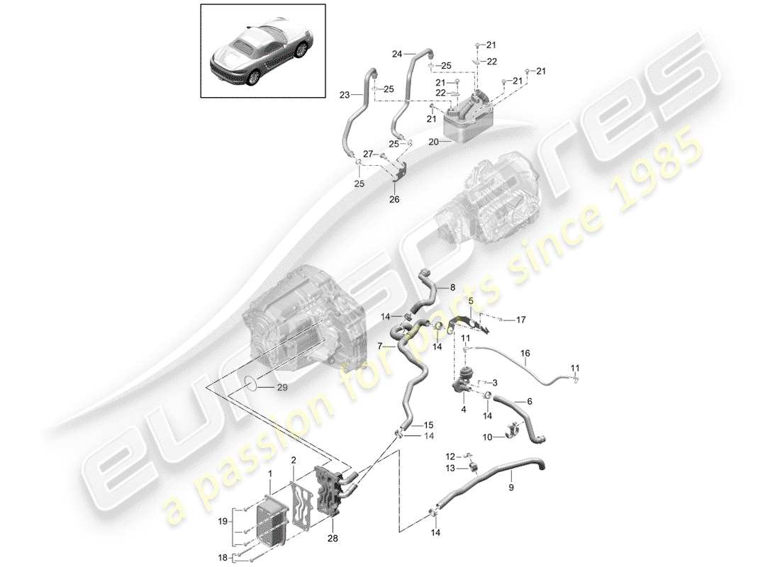 Porsche 718 Boxster (2019) - PDK - Part Diagram