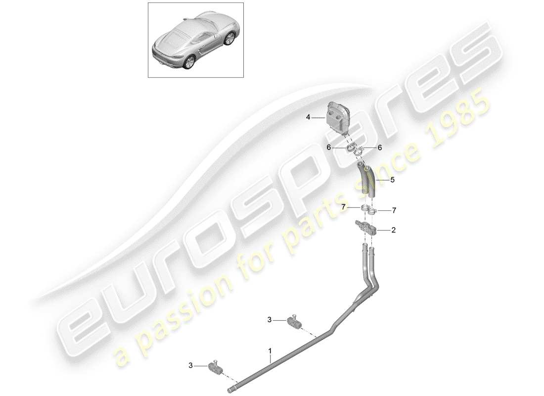 Porsche 718 Cayman (2017) HEATER Part Diagram
