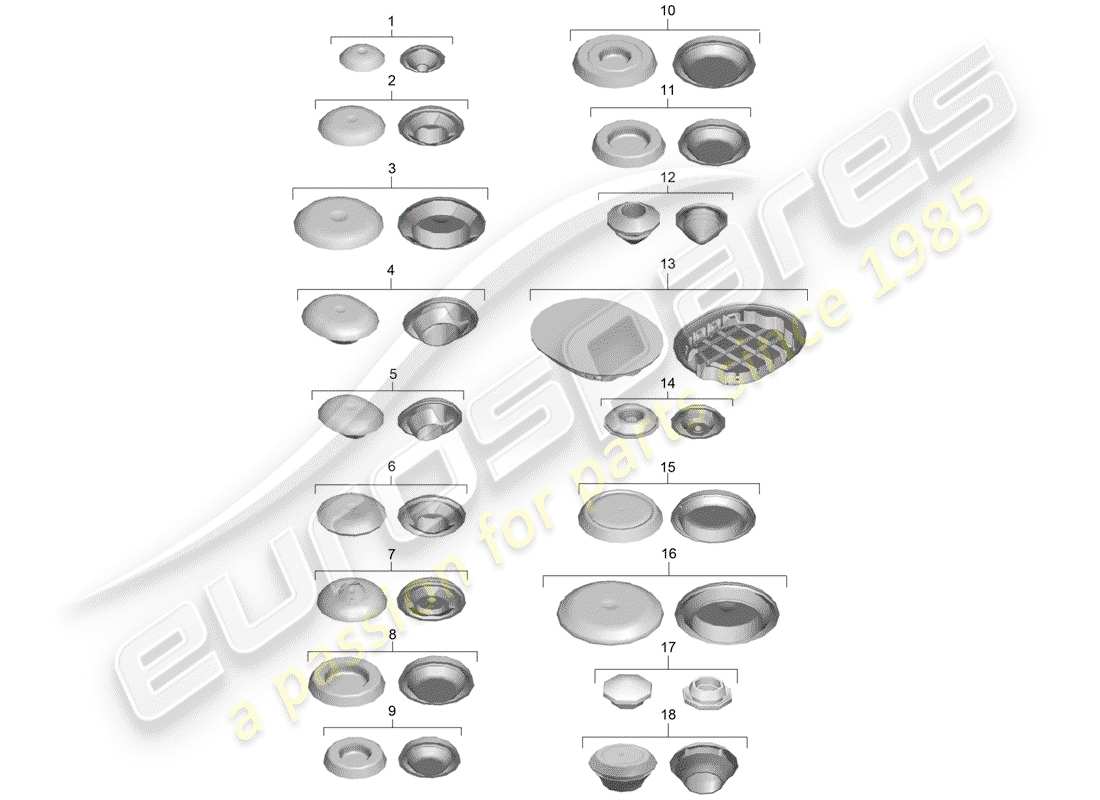 Porsche 718 Cayman (2020) PLUG Part Diagram