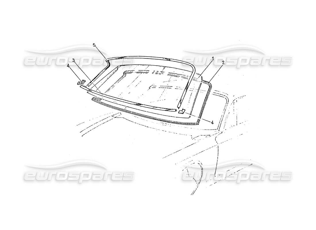 Ferrari 365 GT 2+2 (Coachwork) FRONT SCREEN Part Diagram