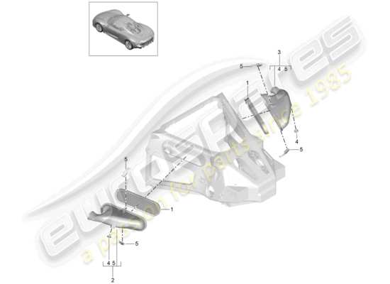a part diagram from the Porsche 918 Spyder parts catalogue