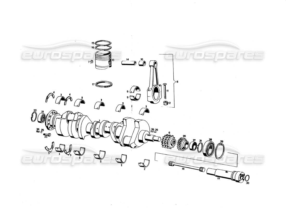 Maserati Bora moving parts Part Diagram