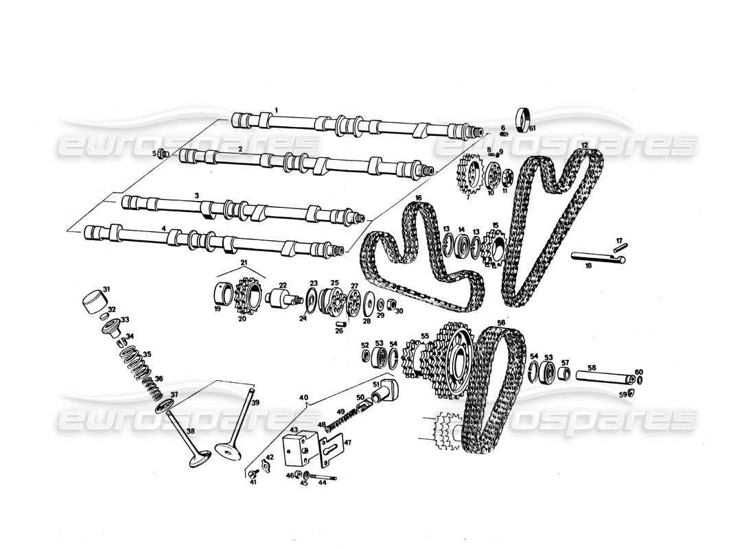 Maserati Bora timing Part Diagram