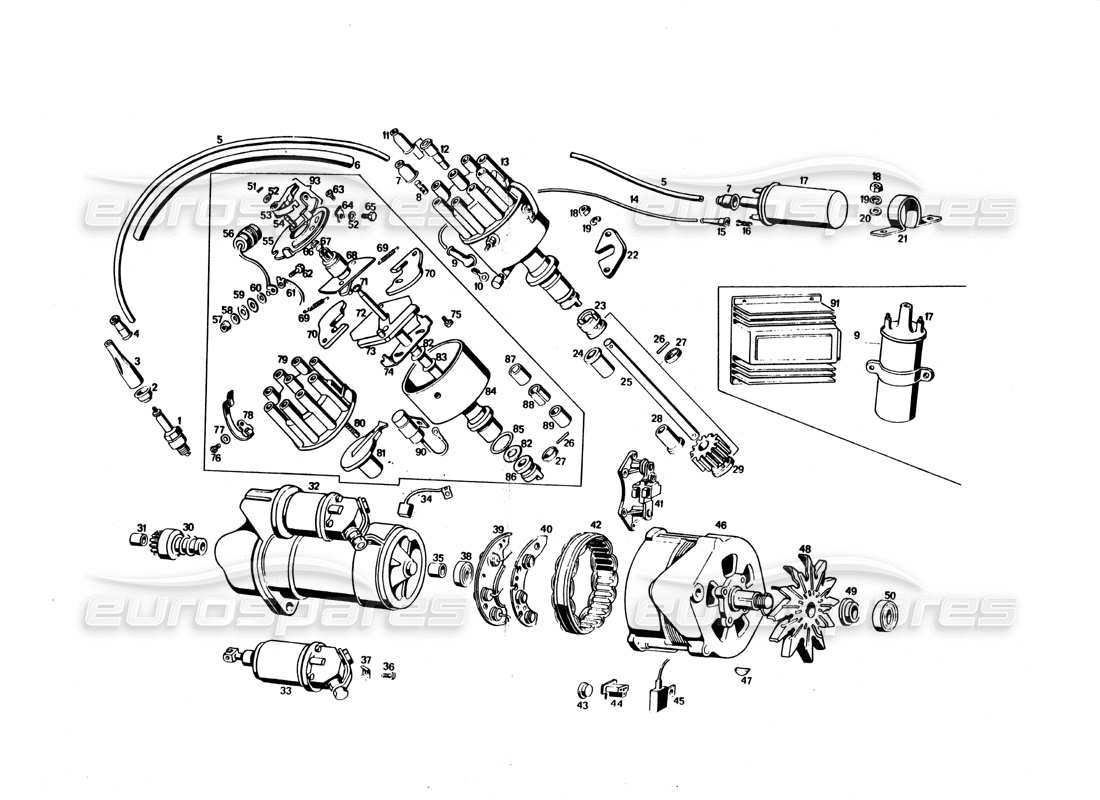 Maserati Bora electrical equipment Part Diagram