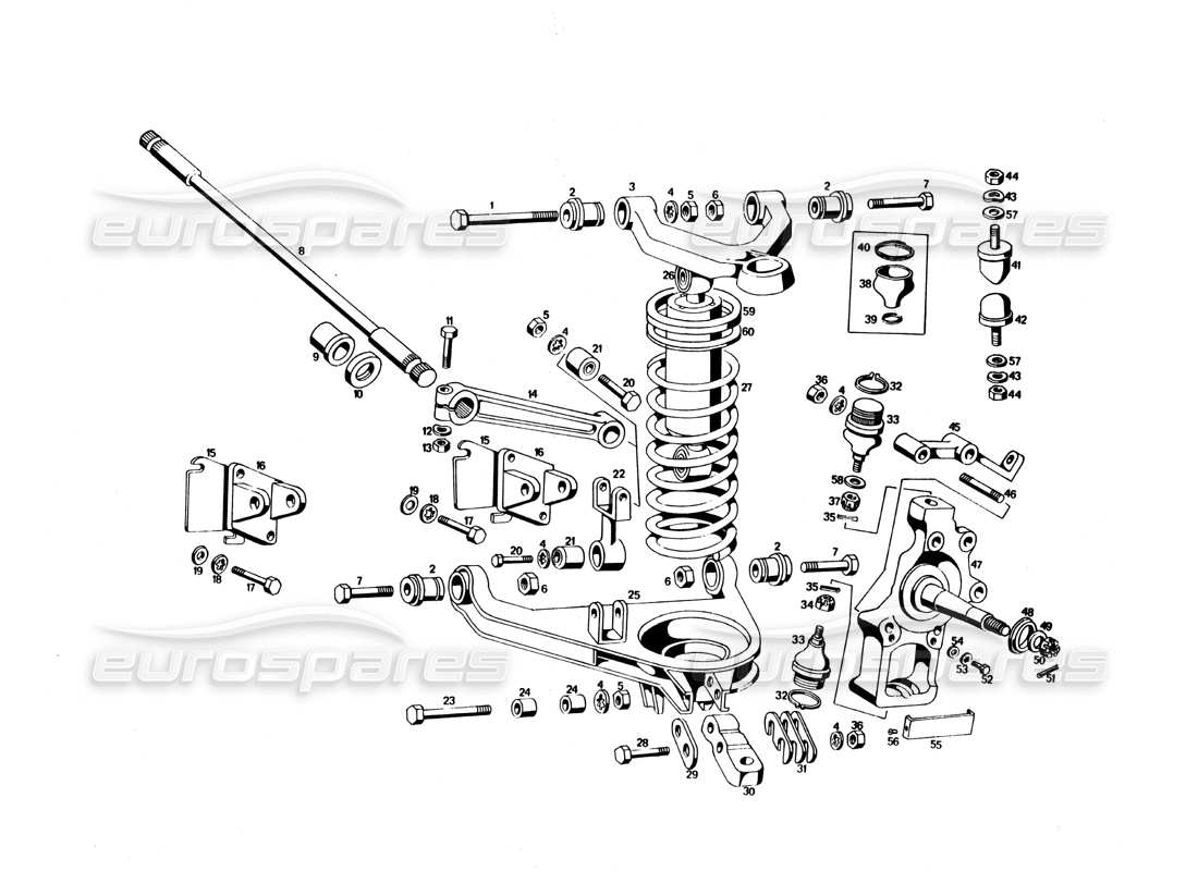 Maserati Bora Front Suspension Part Diagram