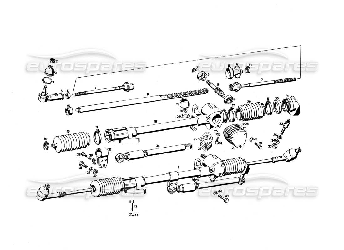 Maserati Bora Tie Rods Part Diagram