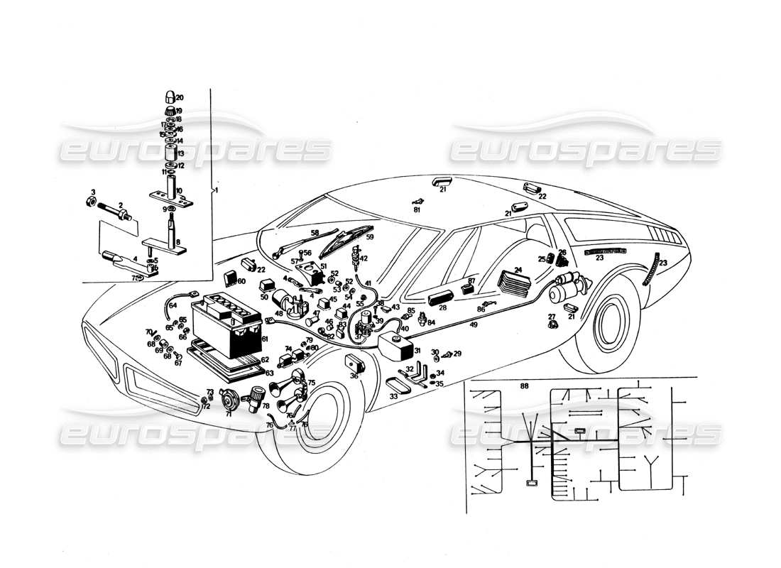 Maserati Bora Electrical Equpment Part Diagram