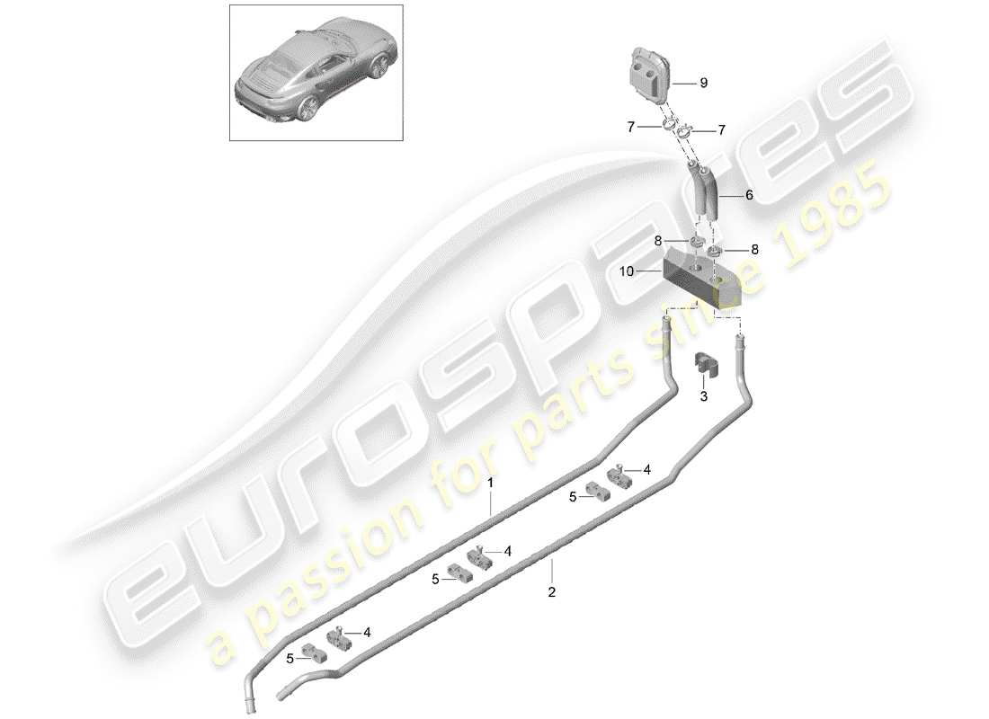 Porsche 991 Turbo (2015) HEATER Part Diagram