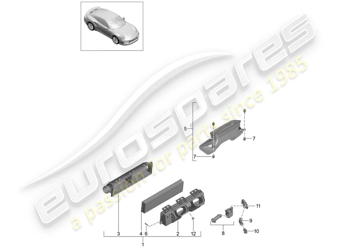 Porsche 991 Turbo (2020) AIR CLEANER Part Diagram