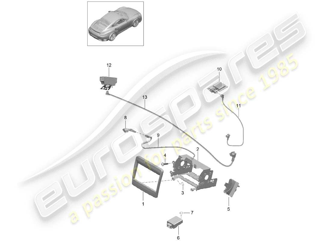 Porsche 991 Turbo (2020) ELECTRIC PARTS FOR Part Diagram