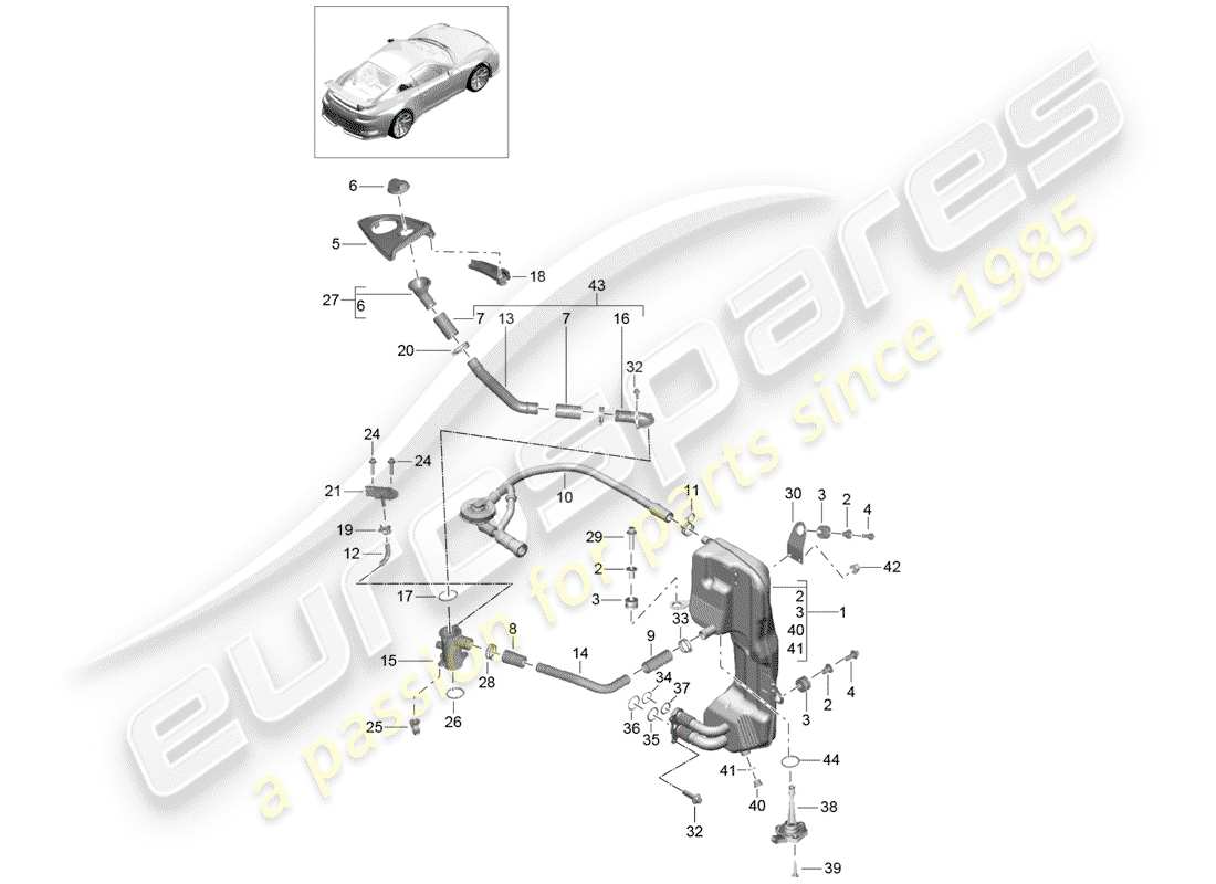 Porsche 991R/GT3/RS (2014) ENGINE (OIL PRESS./LUBRICA.) Part Diagram