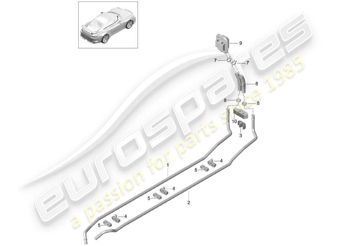 Porsche 991R/GT3/RS (2014) HEATER Part Diagram