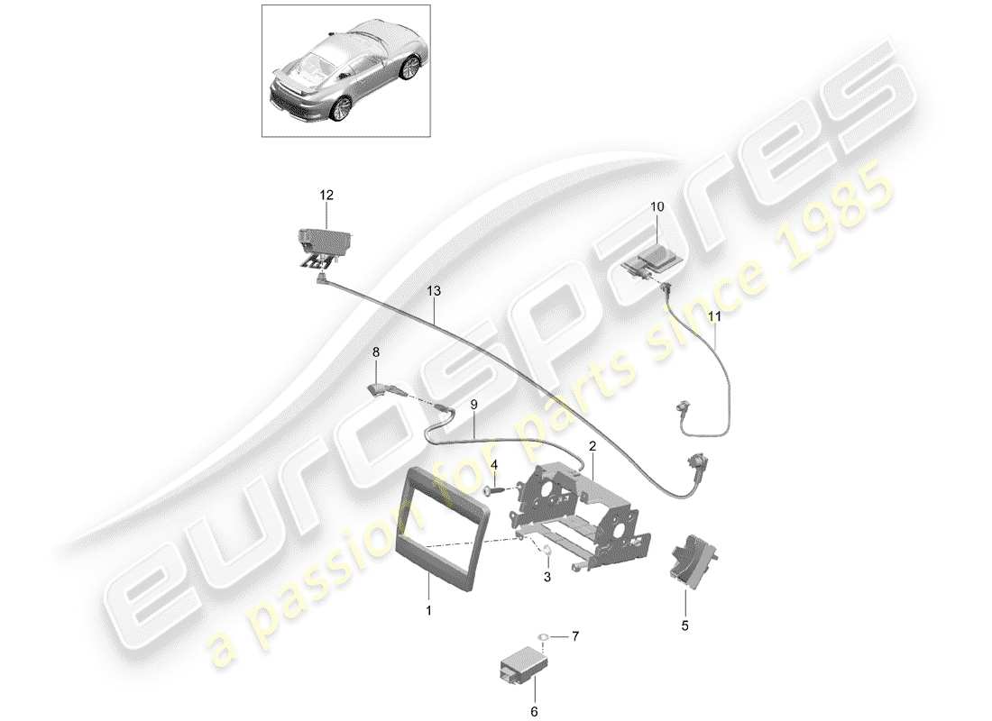 Porsche 991R/GT3/RS (2014) ELECTRIC PARTS FOR Part Diagram