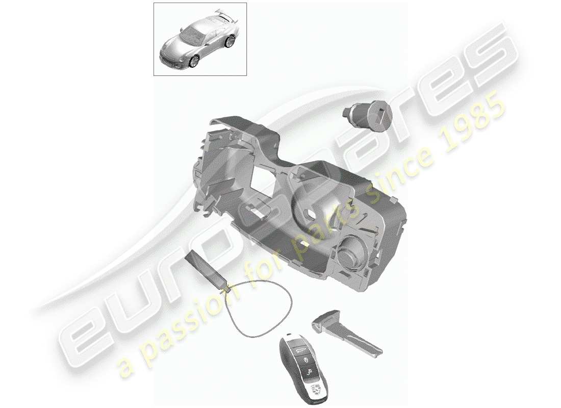Porsche 991R/GT3/RS (2015) repair kit Part Diagram