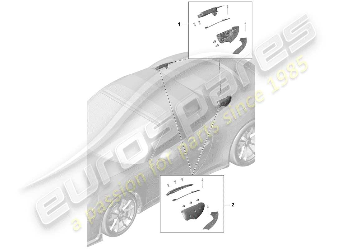 Porsche 991R/GT3/RS (2020) CATCH Part Diagram