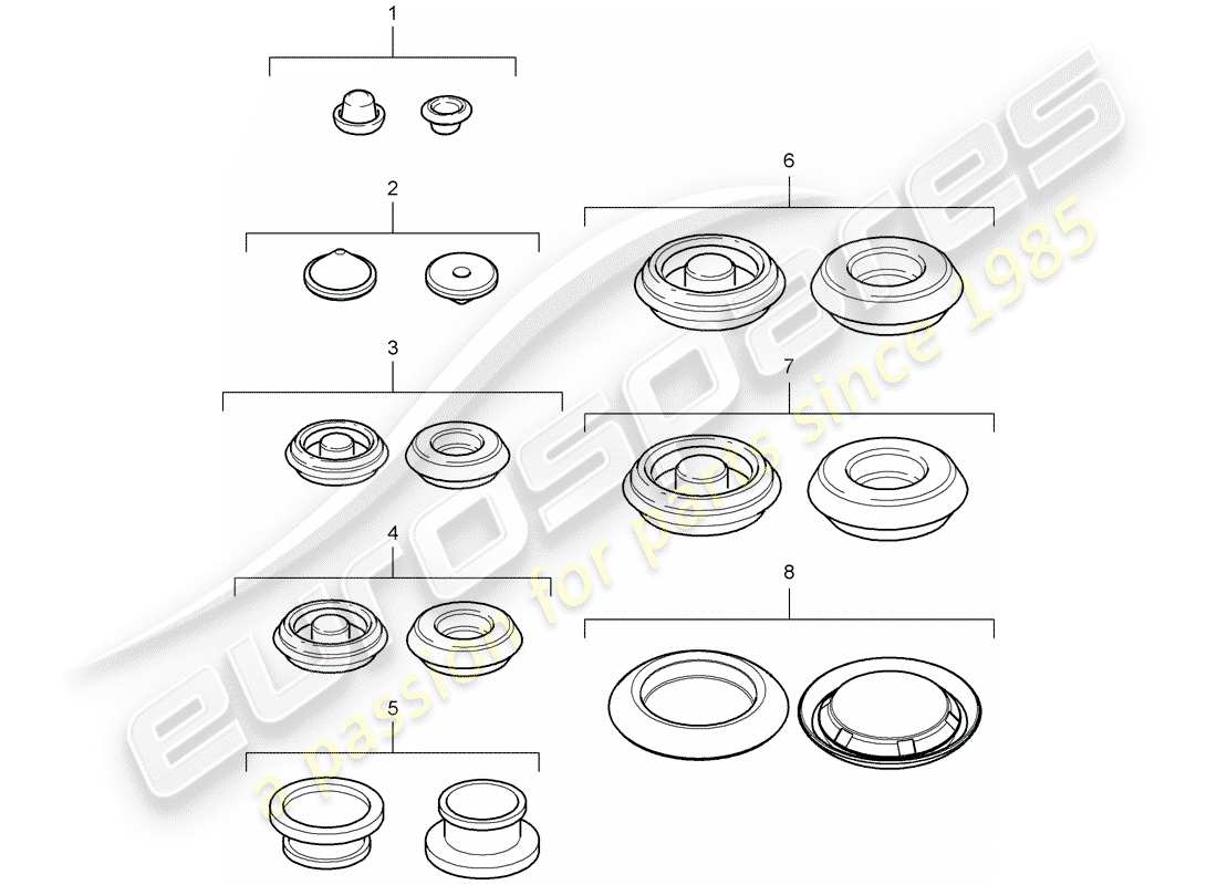 Porsche 997 (2005) PLUG Part Diagram