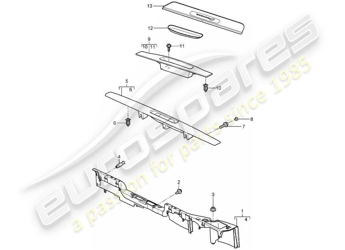 Porsche 997 (2005) LINING Part Diagram