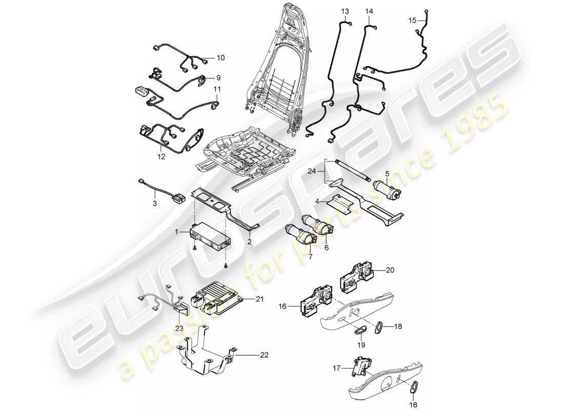 Porsche 997 (2005) wiring harnesses Part Diagram