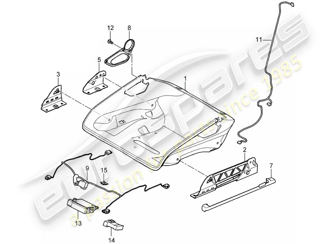 Porsche 997 (2005) SEAT Part Diagram