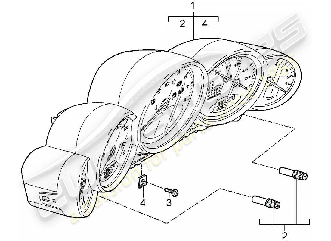 Porsche 997 (2005) Instruments Part Diagram