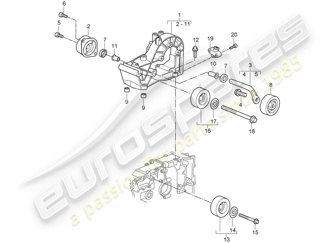 Porsche 997 (2006) belt tensioner Part Diagram