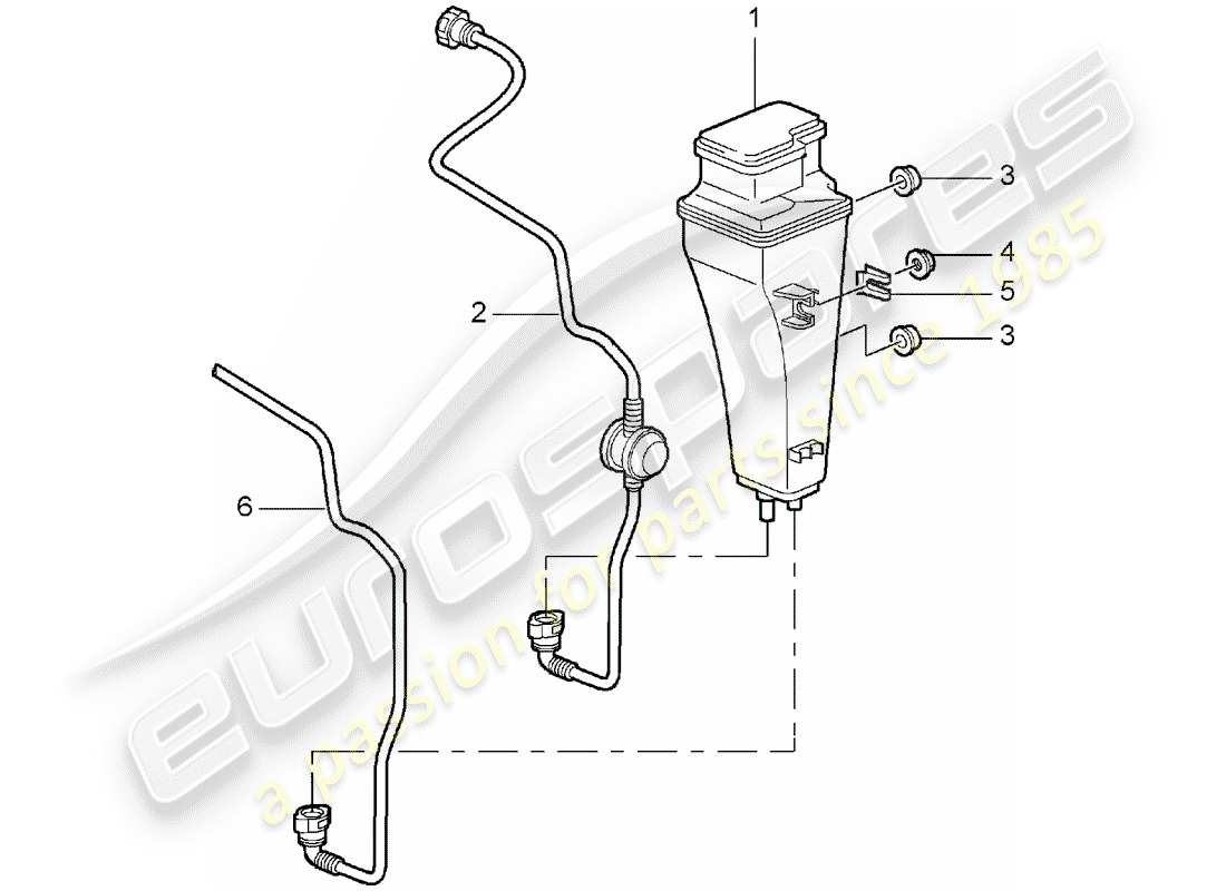 Porsche 997 (2006) EVAPORATIVE EMISSION CANISTER Part Diagram