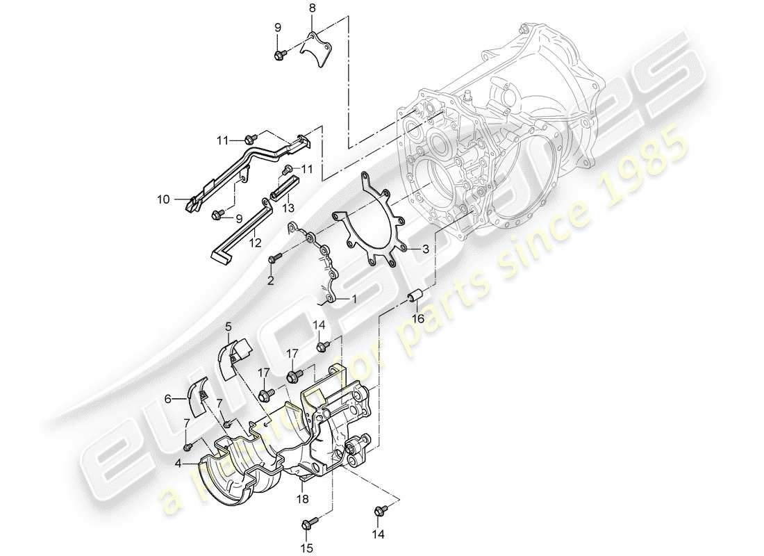 Porsche 997 (2006) gears and shafts Part Diagram