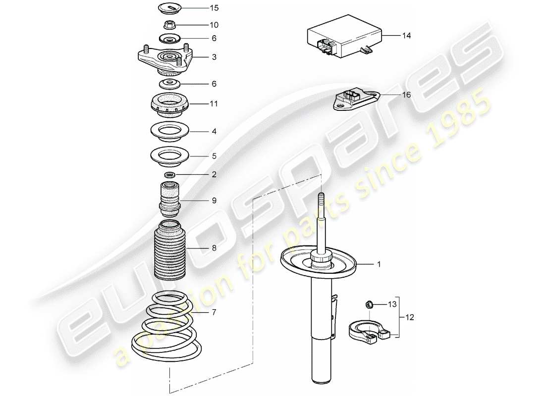 Porsche 997 (2006) SUSPENSION Parts Diagram
