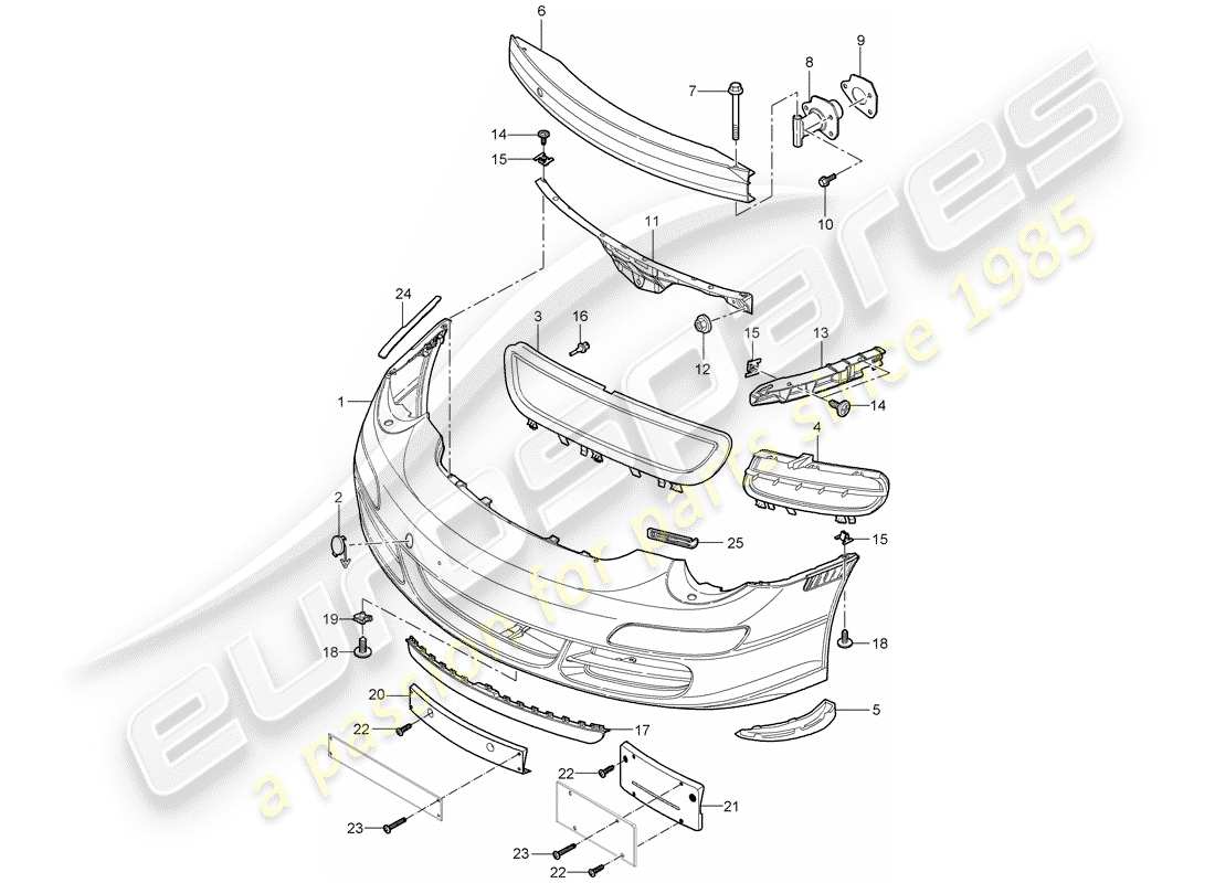 Porsche 997 (2006) BUMPER Parts Diagram