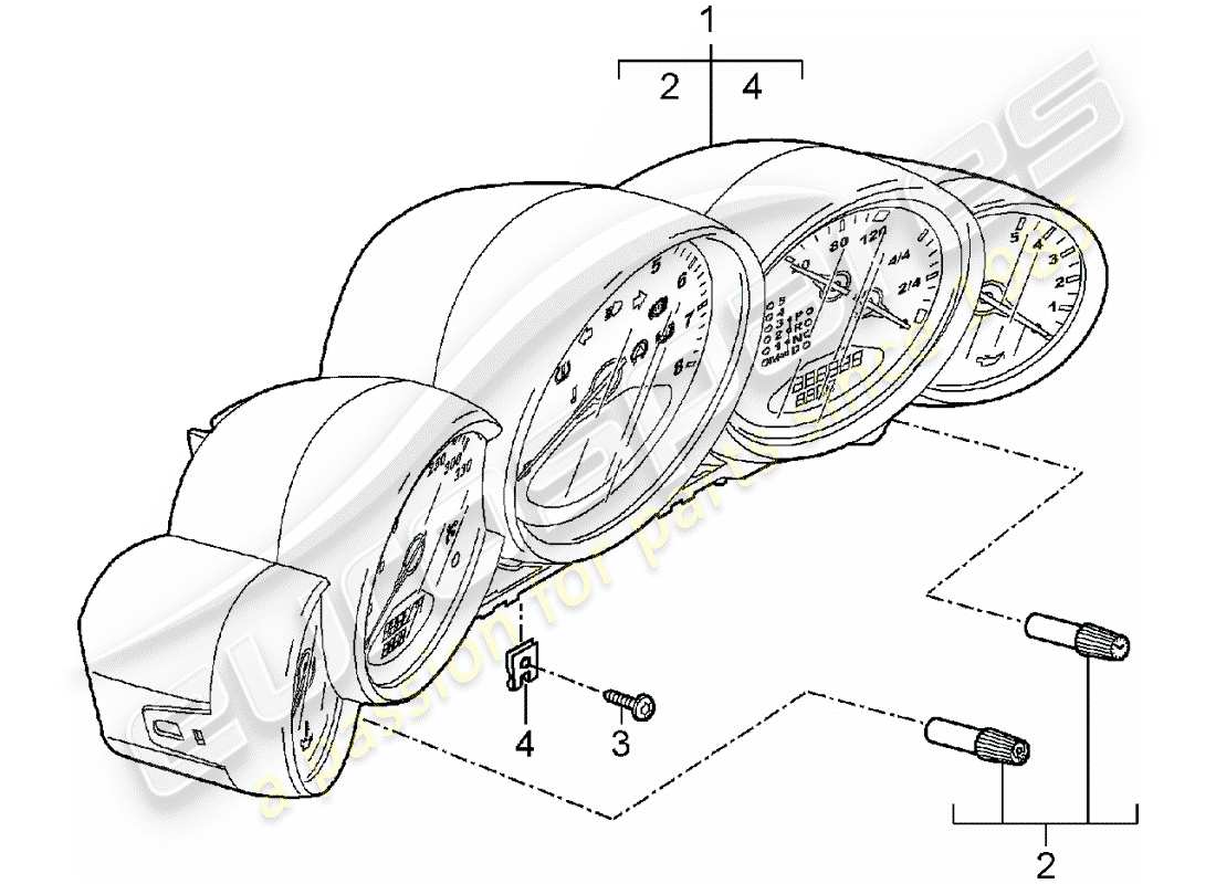 Porsche 997 (2008) Instruments Part Diagram