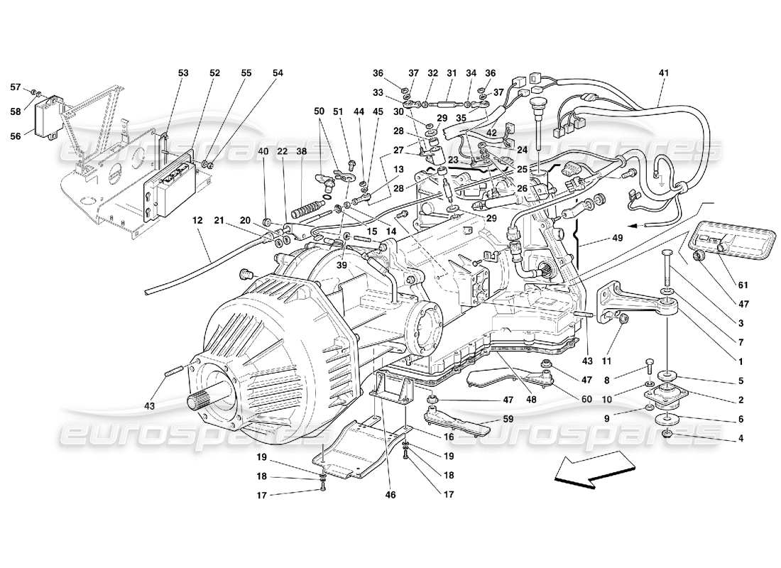 Ferrari 456 GT/GTA Complete Gearbox -Valid for 456 GTA Part Diagram