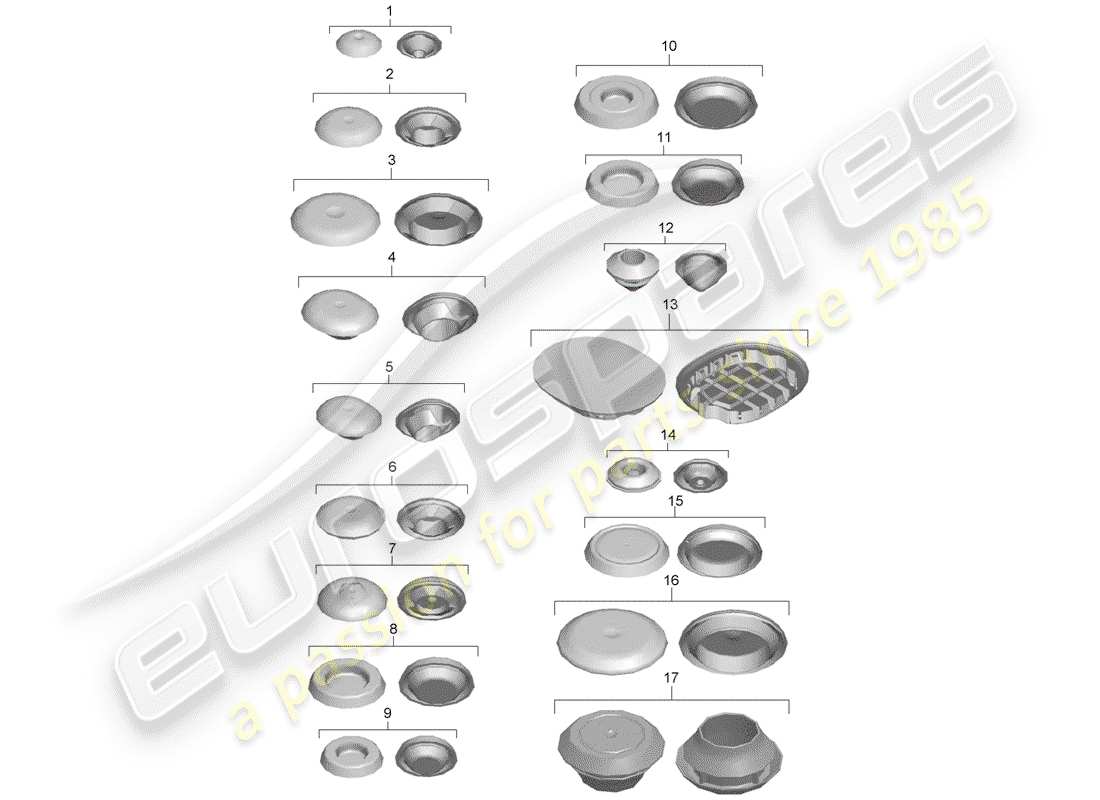 Porsche Boxster 981 (2012) PLUG Part Diagram